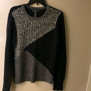 Chaps multi sweater black and white
